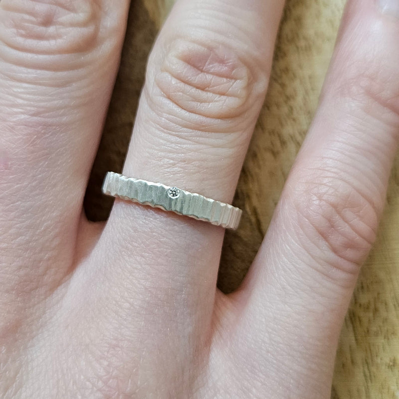 Alpen Ring RG 54.5 mit Diamant, EINZELSTÜCK